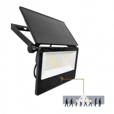 Solárny LED reflektor, 30W, 4000K. detektor pohybu, 3CCT, IP54