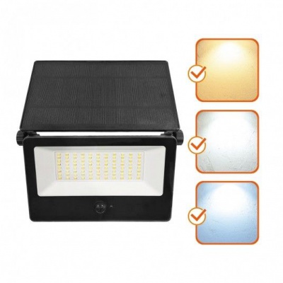 Solárny LED reflektor, 30W, 4000K. detektor pohybu, 3CCT, IP54