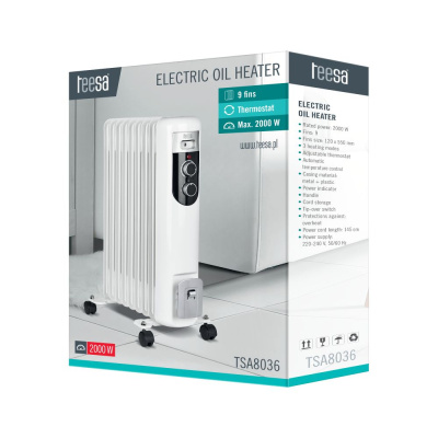 Elektrický olejový radiátor TEESA 2000W (9 rebier)
