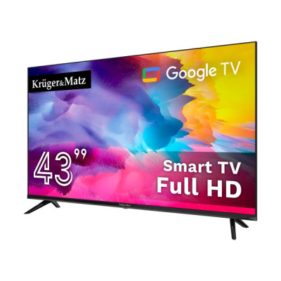 Televízor Kruger&Matz 43" (108cm)FHD Google TV H.265 DVB-S2/T2/C
