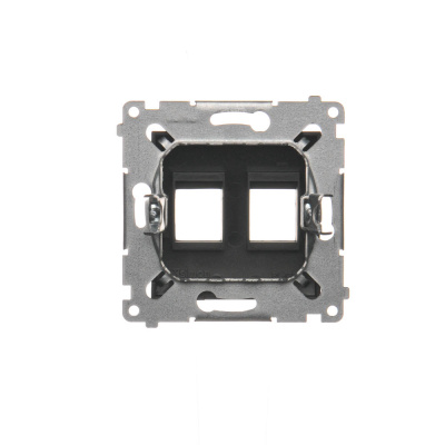 Kryt zásuvky 2x RJ45/RJ12 Simon 54 premium čierna matná