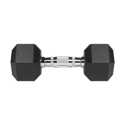 Liatinové pogumované činky HEX 2x8 kg REBEL ACTIVE