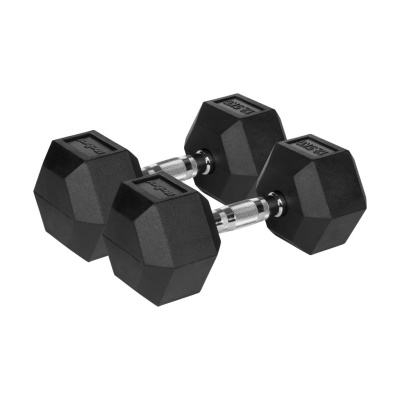 Liatinové HEX činky 2x12.5kg | Liatinový set pre domáci trénning