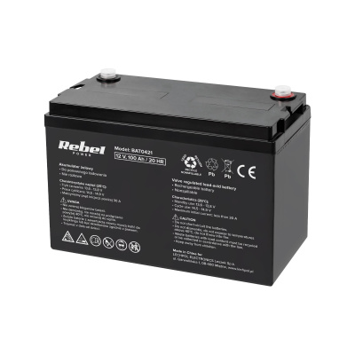 Akumulátor gélový 12V - 100Ah VRLA AGM Rebel 24,5kg