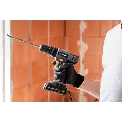 Akumulátorový vŕtací skrutkovač s príklepom 20V 2Ah REBEL TOOLS