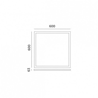 Rám pre LED panel NELIO2 60x60 63mm klik KOBI