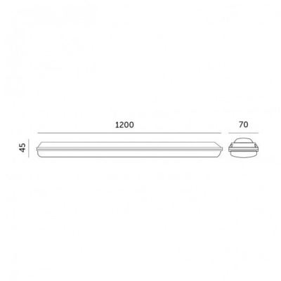 LED svietidlo NEGRO lineárne 120cm/36W 6000K IP65