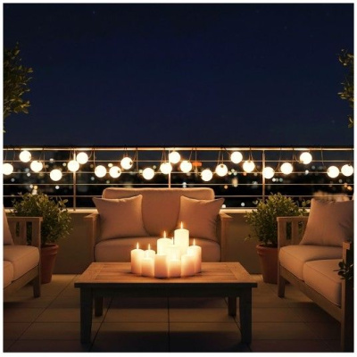 LED girlanda VENEZIA 10x0,8W IP67