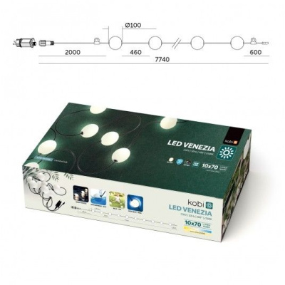 LED girlanda VENEZIA 10x0,8W IP67