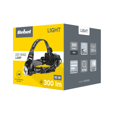 LED svetlo na čelo 10W Rebel