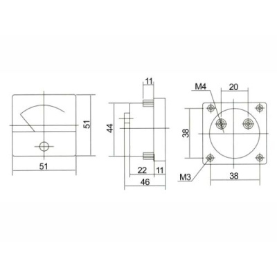 AMPÉRMETER analógový 30A