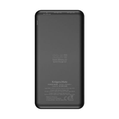 PowerBank Kruger&Matz 20000 mAh Li-pol s funkciou QC a PD