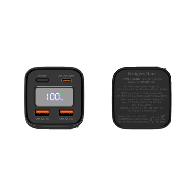 PowerBank Kruger&Matz 20000 mAh Li-ion 100W s funkciou QC a PD