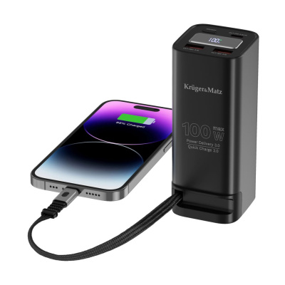PowerBank Kruger&Matz 20000 mAh Li-ion 100W s funkciou QC a PD