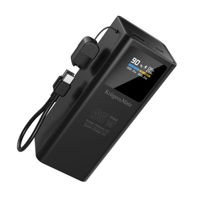 PowerBank Kruger&Matz 20000 mAh Li-ion 65W s funkciou QC a PD