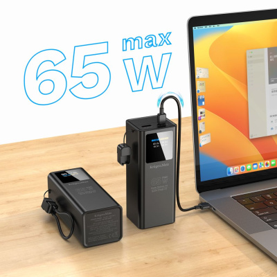PowerBank Kruger&Matz 20000 mAh Li-ion 65W s funkciou QC a PD