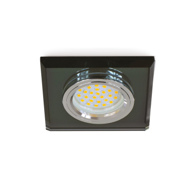 Svietidlo bodové štvorcové pevné OH27N BLACK LED GU10