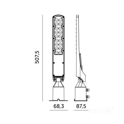 Pouličné LED svietidlo CYOTO 50W 4000K KOBI