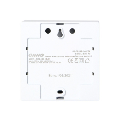 Elektromechanický zvonček RINGIL MINI AC, 230V, biely