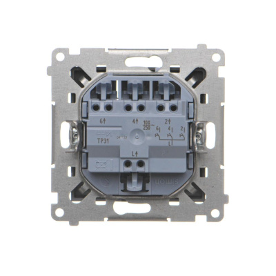 Tlačidlo trojité Simon 55 modul grafit matný
