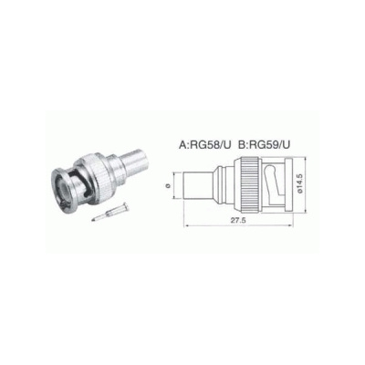 Konektor BNC RG59 skrutkovací