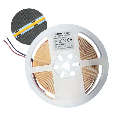 LED pás COB 3000K IP65 5m 12V 320 LED TRAMO