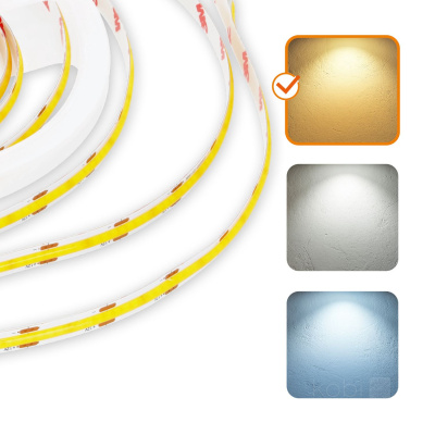 LED pás COB 3000K IP65 5m 12V 320 LED TRAMO