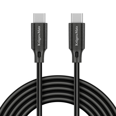 Kábel USB typ C - USB typ C 100W 2,5m čierny Kruger&Matz Basic