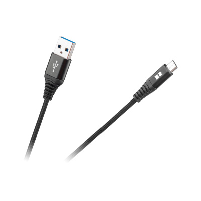 Kábel USB - micro USB 1m REBEL čierny