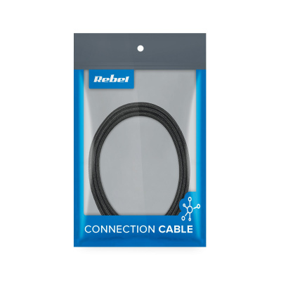 Kabel USB typ C - USB typ C REBEL 1m čierny