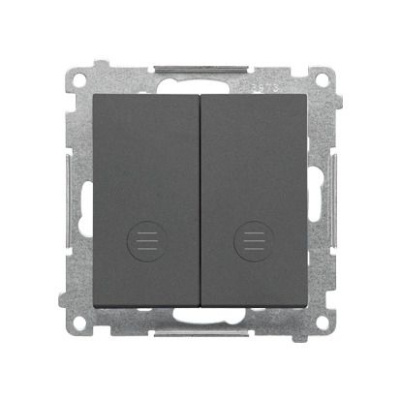 Vypínač Simon 55 č.6+6 (5B) LED bez piktogramu modul grafit mat
