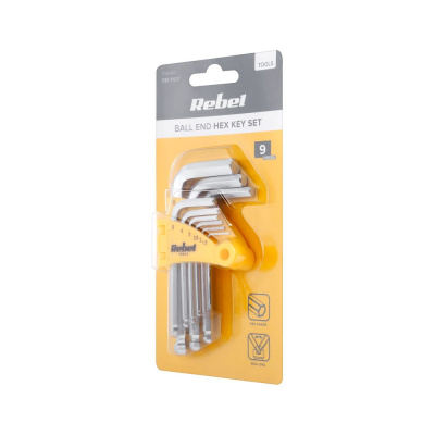 Sada imbusových kľúčov 9 dielna, REBEL TOOLS