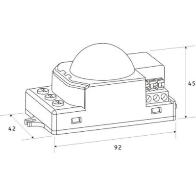 Detektor pohybu LX701 biely 360° mikrovlnný KOBI