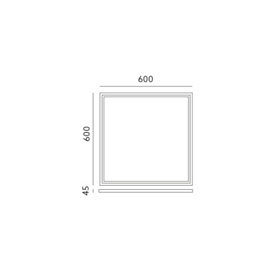Rám  pre LED panel NELIO2 60x60 45mm klik KOBI