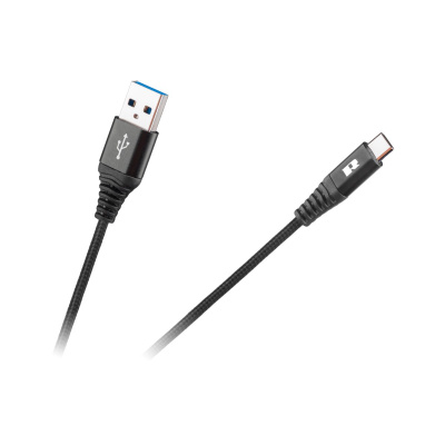 Kábel USB - USB typ C 2m REBEL čierny