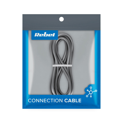 Kábel USB typ C - USB typ C  65W  1m REBEL sivý