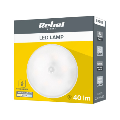 LED svietidlo nabíjacie s magnetom a detektorom pohybu 0,6W