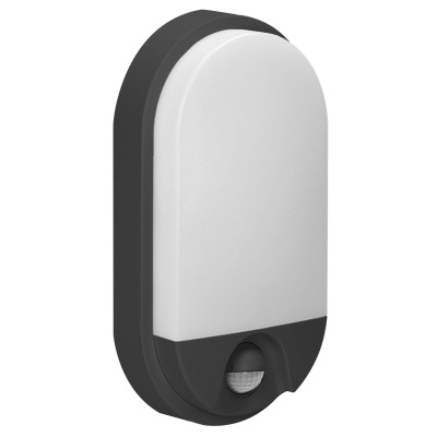 LED svietidlo NEFRYT, 10W, senzor pohybu, IP54, 4000K, čierne