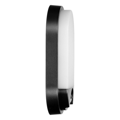 LED svietidlo NEFRYT, 10W, senzor pohybu, IP54, 4000K, čierne