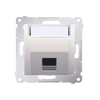 Kryt zásuvky 1x RJ45/RJ12 Simon 54 premium šikmý béžový