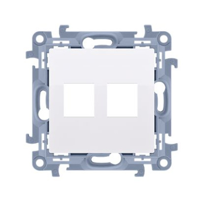 Kryt zásuvky 2x RJ45/RJ12 Simon 10 biely