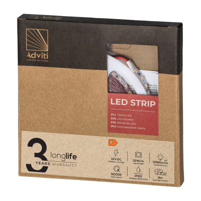 LED pás SAMSUNG LED 2835, 6000K, 12W/m, IP20, 5m, 12V