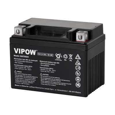 Akumulátor pre motocykle VIPOW typ MC 12V 4Ah