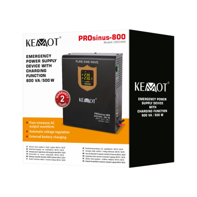Záložný zdroj  PROsinus-800 12V 230V 800VA/500W KEMOT závesný