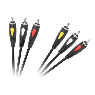 Kábel RCA 3x - RCA 3x, 1m  Eco-line