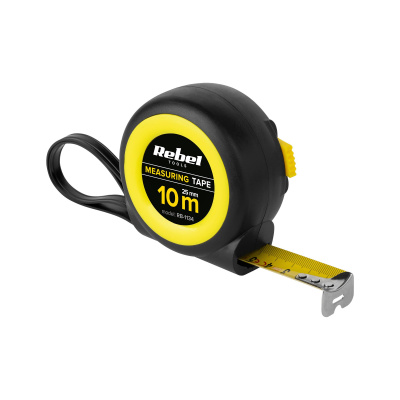 Meter zvinovací 10m / 25mm okrúhly REBEL TOOLS