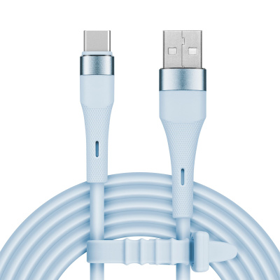Kábel USB - USB typ C 1m silikonový modrý Kruger&Matz Basic