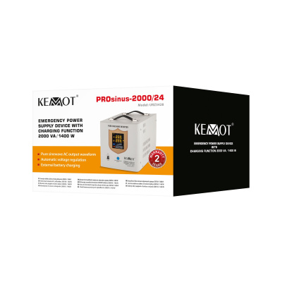 Záložný zdroj  PROsinus-2000 24V 230V 2000VA/1400W KEMOT biely