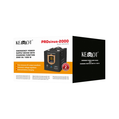 Záložný zdroj  PROsinus-2000 12V 230V 2000VA/1200W KEMOT čierny