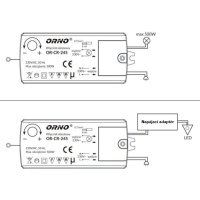 Dotykový indukčný vypínač ON/OFF, 230V